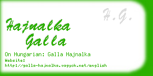 hajnalka galla business card